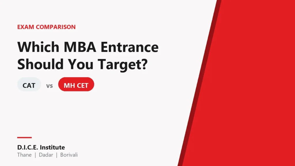 CAT vs MH CET MBA entrance exam comparison for Maharashtra students