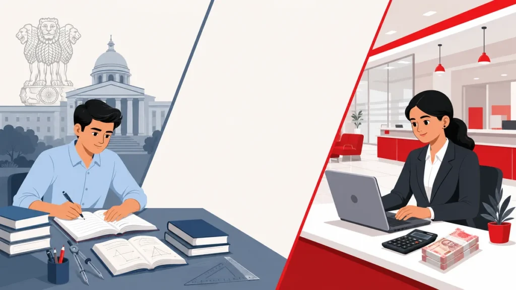 SSC CGL vs Bank PO exam comparison for government job aspirants in Thane