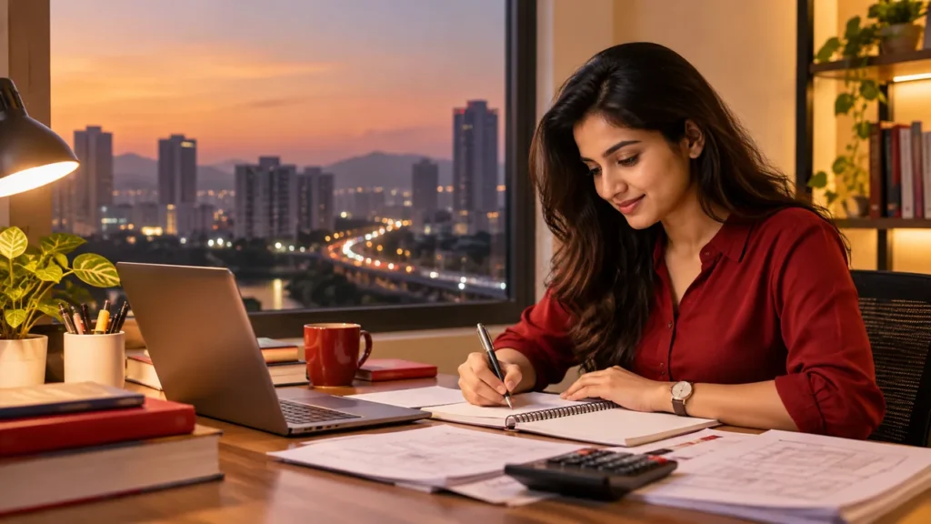 Working professional preparing for IBPS and SBI Clerk exams in Thane
