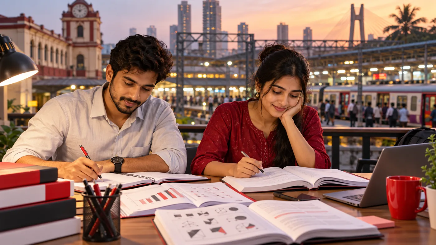 Working students preparing for SSC MTS in Dadar